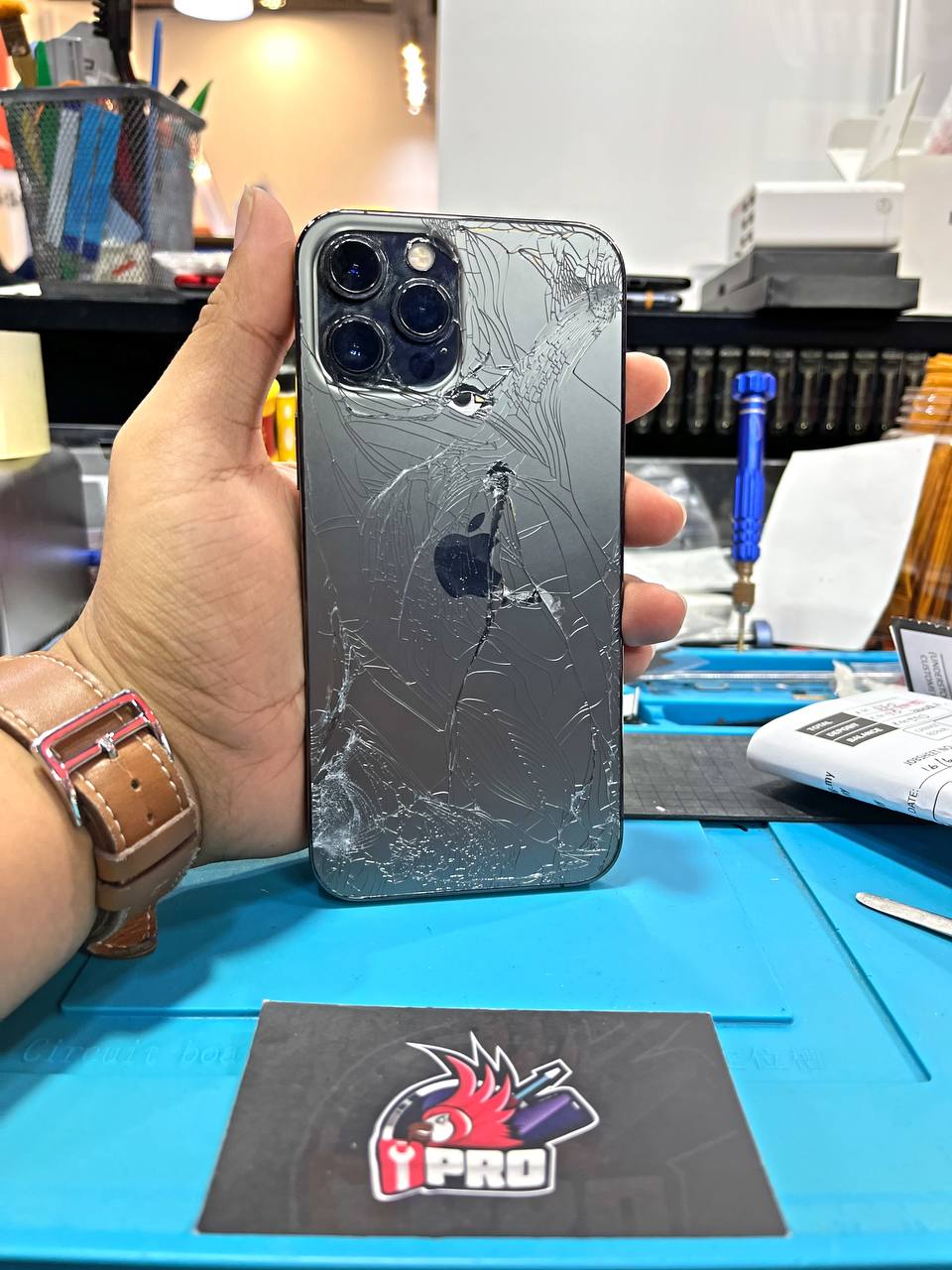 Repair iPhone 12 Pro Max Backglass Crack In KL - iPRO Ampang KL